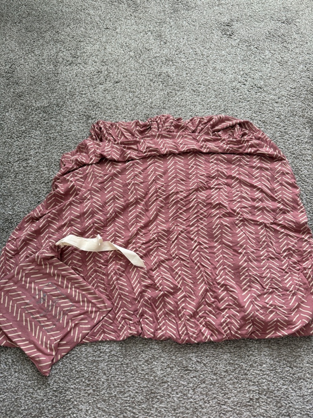 Kyte Baby Bamboo Crib Sheet Dusty Rose Herringbone